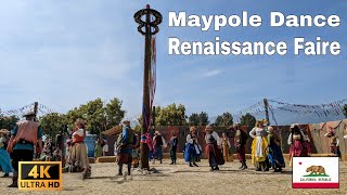 Maypole Dance at the Renaissance Pleasure Faire Southern California  2023 4K [upl. by Merrile488]