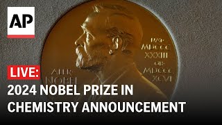 LIVE Winner of 2024 Nobel Prize in chemistry is announced [upl. by Atinniuq]