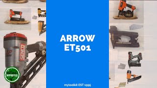 Arrow 18 Gauge and 140 Series Electric Combination Stapler ET501 Review and Demonstration [upl. by Ahsrav]