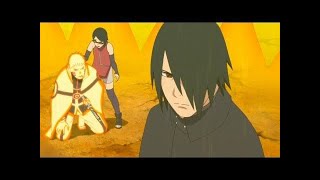 Naruto Shows Nine Tails Form For Shin Uchiha Story of Saradas Family Sarada Meets Sasuke EngDub [upl. by Namyaw]