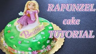 RAPUNZEL CAKE WITH FONDANT  TORTA RAPUNZEL IN PASTA DI ZUCCHERO [upl. by Spancake]