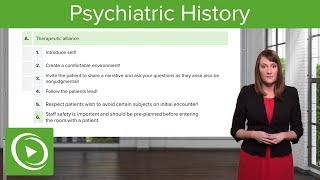 Psychiatric History The Clinical Interview – Psychiatry  Lecturio [upl. by Sydalg183]