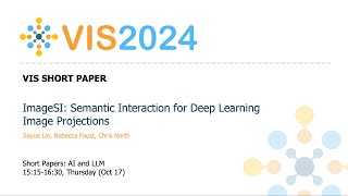 ImageSI Semantic Interaction for Deep Learning Image Projections  Fast Forward  VIS 2024 [upl. by Yve]