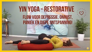 yin yoga flow  stretch stress spanning amp onrust uit je lichaam  40 minuten [upl. by Coppins]