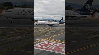 AeroMexico 737 MAX 9 TAKING OFF FROM MEXICO CITY [upl. by Ateuqahs]