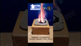 KMnO4  glycerin shortsfeed shortsvedio experiment science Scienceshortnotes [upl. by Griffiths]