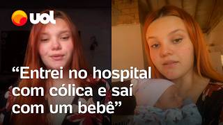 Jovem descobre gravidez no momento do parto Fui ao hospital com cólica e saí com um bebê [upl. by Zorah]