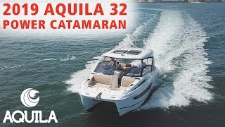 2019 Aquila 32 Power Catamaran at MarineMax St Petersburg Florida [upl. by Prinz]