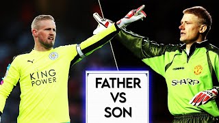 Kasper Schmeichel Vs Peter Schmeichel ● Best Saves [upl. by Tengdin]