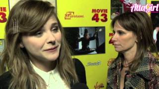 Chloe Grace Moretz talks Periods amp Blood for Movie 43 Premiere [upl. by Sinai]