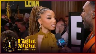 Chloe Bailey GUSHES Over Sister Halle Bailey’s Son Halo  E at FIGHT NIGHT  E News [upl. by Arayt540]