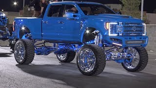 Lifted Trucks at the SEMA Show Cruise 2019 [upl. by Akiemahs86]