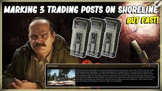 MARK THE 3 TRAIDING POSTS ON SHORELINE  EFT ESCAPE FROM TARKOV  PRAPOR TASK QUEST ANESTHESIA 1211 [upl. by Abixah353]