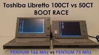 Boot race Toshiba Libretto 100CT vs 50CT [upl. by Ahsenot570]