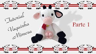 Vaquinha Amigurumi  Parte 1  por ArteeManhaKids [upl. by Hgielanna]