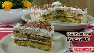 TARTA SUAVE DE TIRAMISÚ muy fácil Sin Horno o Con Horno tu eliges como la haces [upl. by Erdna]