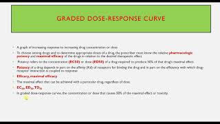 Part01 Dose response relationship Graded dose response curve by Learning pharma [upl. by Euqitsym]