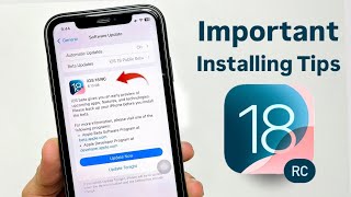 iOS 18 RC update Important Installing Tips Before Update [upl. by Anonyw]