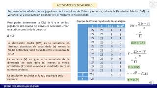 Medidas de dispersión datos no agrupados [upl. by Reine]