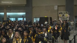 VCU students walk out of graduation after keynote Speaker Gov Youngkin introduced [upl. by Palocz]