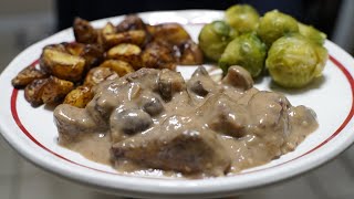 Smothered Venison Steak  OneMinute Recipe [upl. by Eilama]