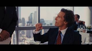 The Wolf Of Wall Street Mathew McConaughey lunch scene [upl. by Delwyn]