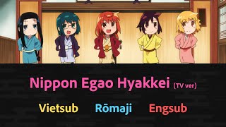 VietsubEnglishRomaji Nippon Egao Hyakkei TV Size  Momoiro Clover Z  Joshiraku ED [upl. by Atarman]