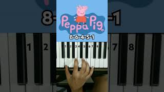 Peppa Pig Theme Song  Easy Piano Tutorial  Tunic Music Studio pianotutorial peppapig shorts [upl. by Berk429]