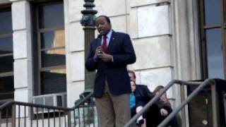 Tea Party In Hazleton Pa April 15 2009 Dr Alan Keyes Speakes Part 1 [upl. by Anitsrhc]