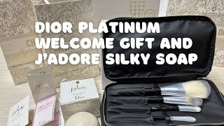 Dior Platinum Welcome Gift amp J’adore Silky Soap Unboxing [upl. by Reeta]