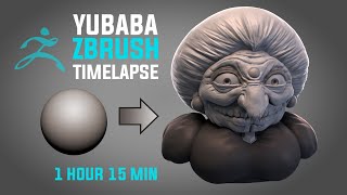 Yubaba Spirited Away  ZBrush Timelapse [upl. by Kalmick]