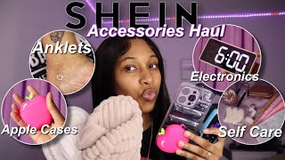 HUGE SHEIN ACCESSORIES HAUL 2023  30 items  Self Care Apple Cases Jewelry Shoes and More [upl. by Yhtamit]