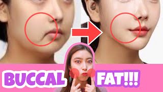 Buccal Fat Removal Exercise amp Massage  Reduce Cheek Fat Chubby Cheeks No Surgery💕 [upl. by Hwu]