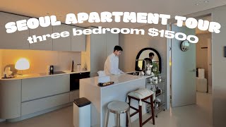 1500 three bedroom new korean apartment tour seoul vlog black amp white modern aesthetic [upl. by Gianna434]