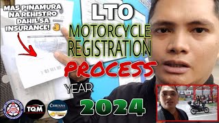 LTO Motorcycle Registration Process for 2024  Updated Procedure and Cost [upl. by Dymoke]