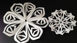 DIY hand cut paper snowflakes paper doilies  Natalies Creations [upl. by Craggie385]