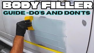 BODY FILLER BONDO TIPS and TECHNIQUES for PRO results [upl. by Hazaki]