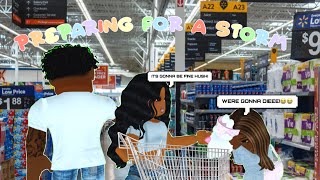 WE HAVE TO PREPARE FOR A STORM SHOPPING AT WALMART chaos  Roblox Bloxburg Roleplay [upl. by Schoenfelder]