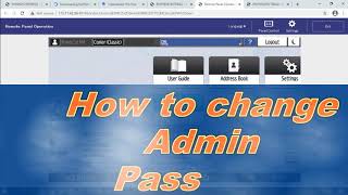 How to change admin password on ricoh mfp [upl. by Kalvin]