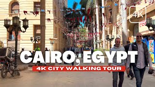 🇪🇬 Cairo Egypt Walking Tour  Downtown Cairo Walking Tour  4K HDR 60fps [upl. by Lahey]