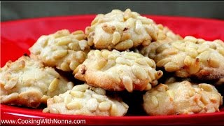 Pinoli Cookies  Rossellas Cooking with Nonna [upl. by Anahsohs723]