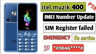 Itell musik 400 sim registration failed change Imei Itell 5092 Imei repair without [upl. by Ahsilet]