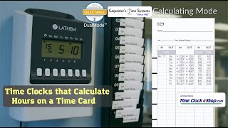 Time Clocks that Calculate Hours printed on Time Card  Calculating Time Clocks [upl. by Sibbie]