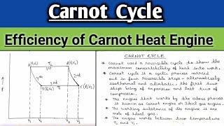 Carnot Cycle and its efficiency  Carnot Heat Engine  by study with kumar keshav [upl. by Alraep]