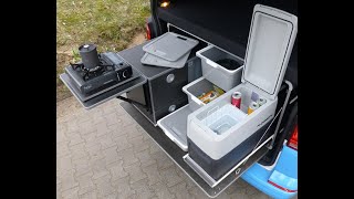 Make your everyday vehicle into a Campervan The Reimo LCM Campingbox for VW T6 [upl. by Cirdor540]