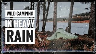 Wet and wild camping in Storm Aiden  Heavy rain and strong winds [upl. by Heddie]