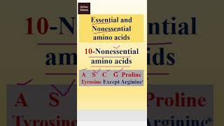 Essential and Nonessential Amino acids DrVidyanandn9v neet biomolecules aminoacids protein [upl. by Hawthorn74]