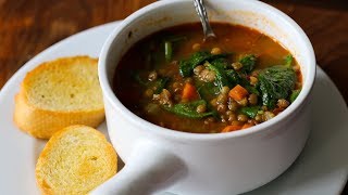 French Green Lentil Soup Recipe [upl. by Fabi]