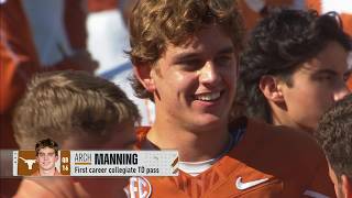 Arch Manning throws his FIRST TD pass of his career Texas fans ERUPT 😤  ESPN College Football [upl. by Doowrehs]