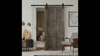 Wall Decor Interior Custom Doors Carved Sliding Barn Door [upl. by Ofloda]